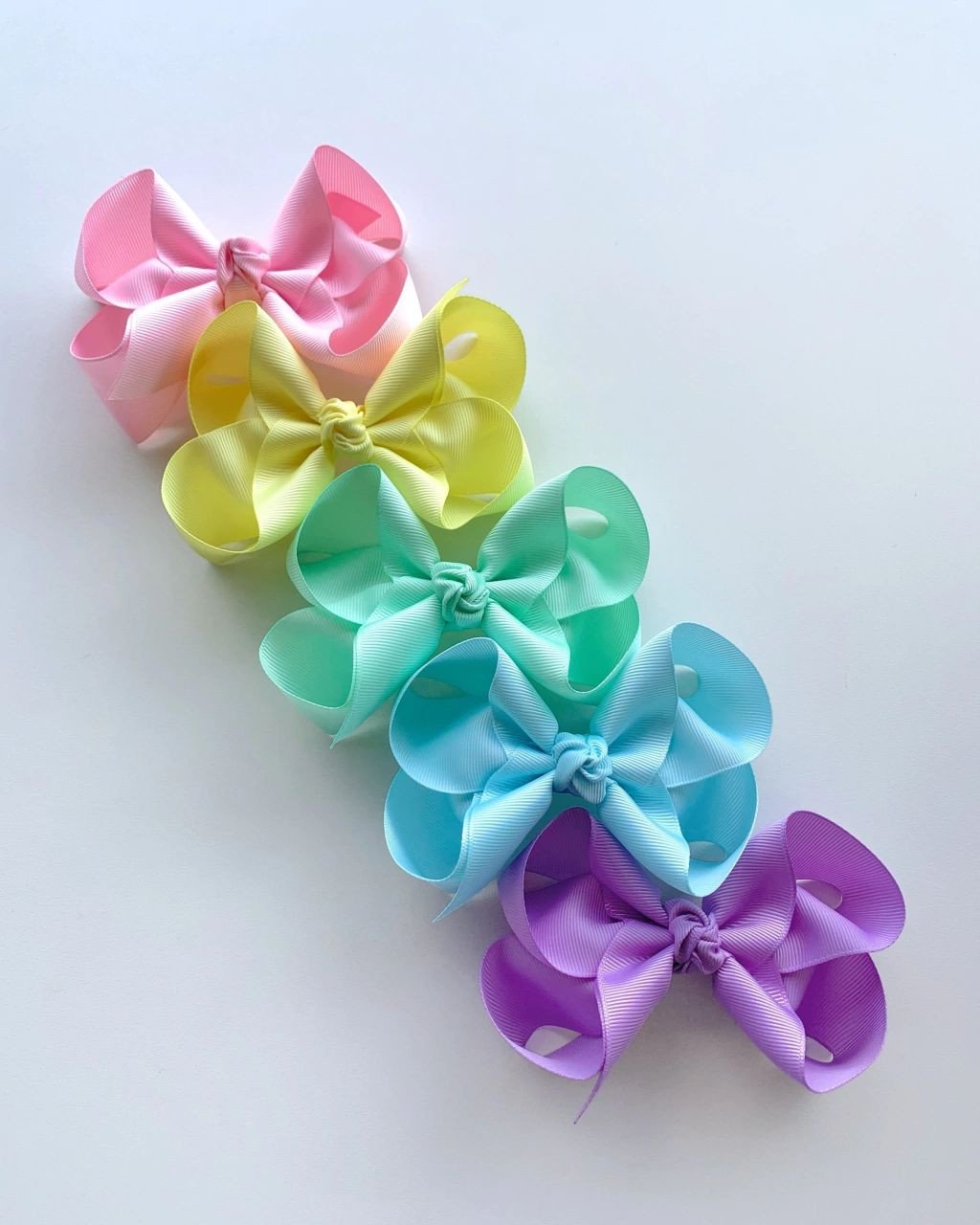 Kit 5 Laços Boutique Grande G01 - Candy Colors