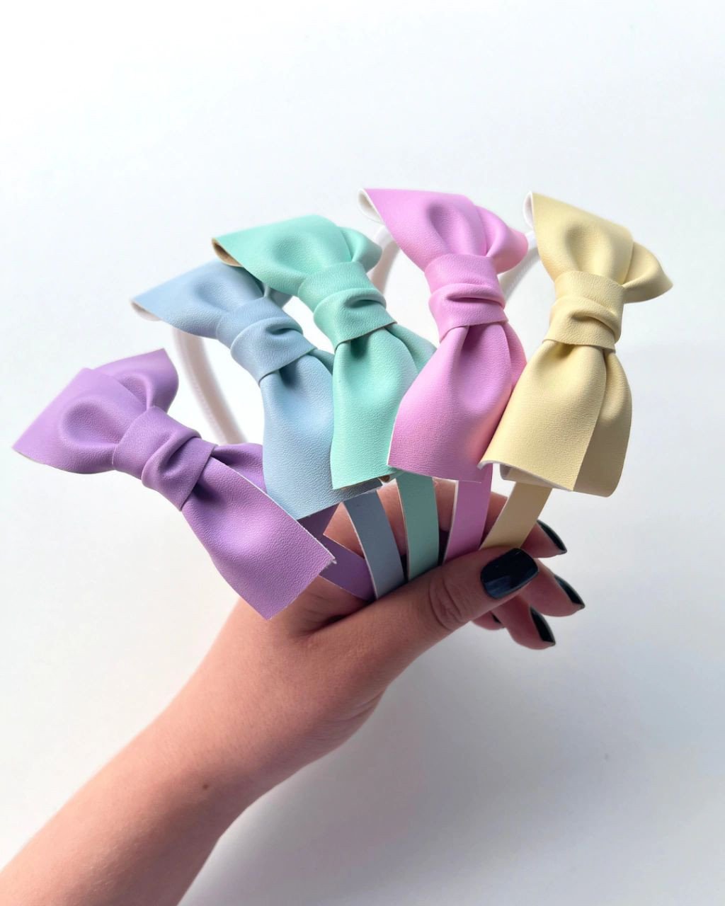 Kit 6 Tiara Laço Cruzado Napa - Candy colors