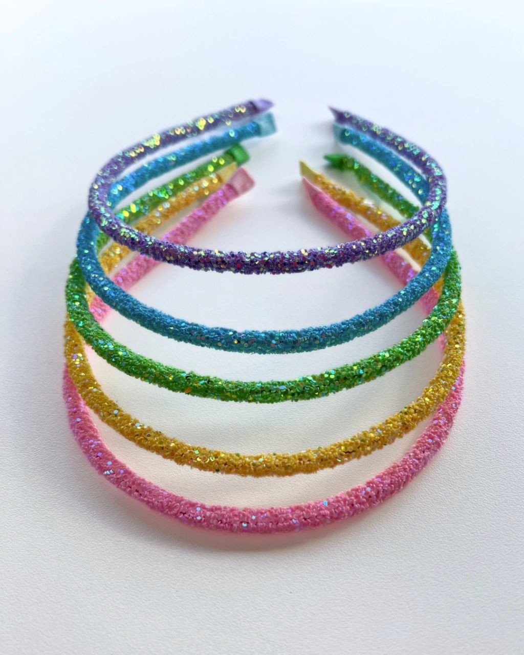 Kit 5 Tiaras Tubo Strass Glitter Candy Colors