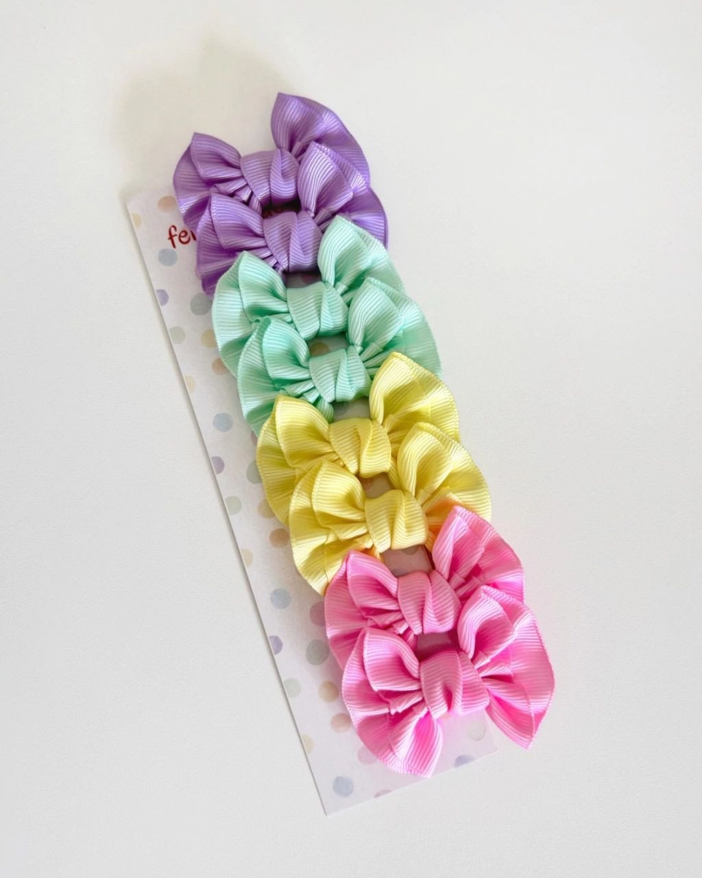 Kit 8 Laços Franzidos Mini MN09 - Candy Colors