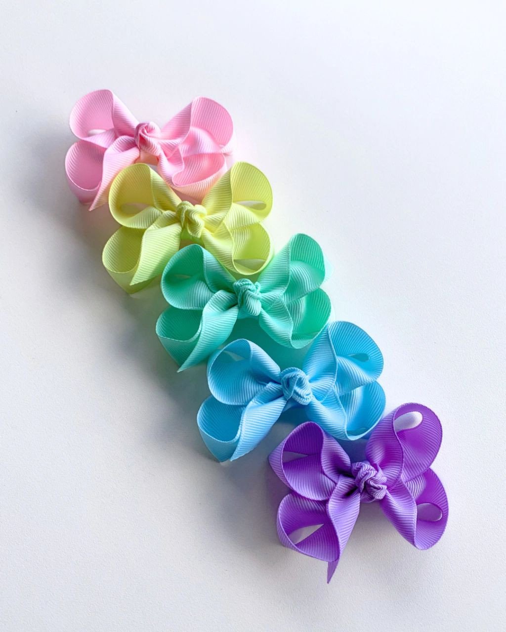 Kit 5 Laços Boutique Pequeno P03 - Candy Colors