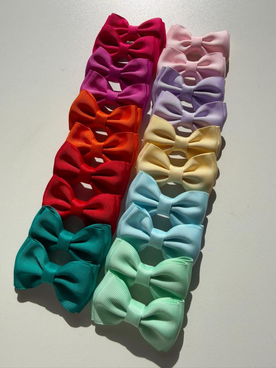 Kit 10 Pares Laços Gravata Dupla Pequeno P10 (20 unidades) - Coleção Verão 26