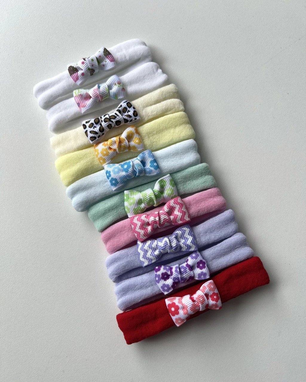 Kit 10 Lacinhos Gravatinha RN Baby Estampas Sortidas na Faixinha