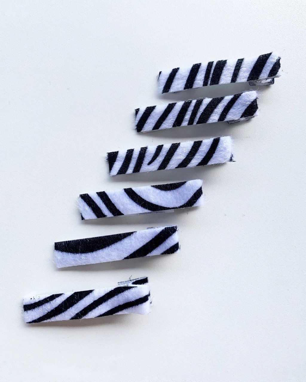 Kit 3 Pares Hair Clip Animal Print Pêlo Zebra