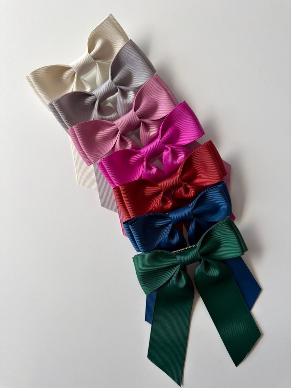 Kit 7 Laços Luna em Gorgurão Tamanho G na Presilha - Coleção Outono/Inverno 26