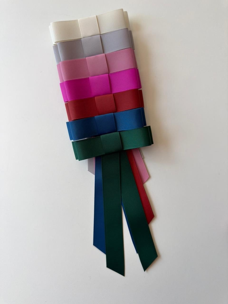 Kit 7 Laços Fly em Gorgurão Tamanho G na Presilha - Coleção Outono/Inverno 26