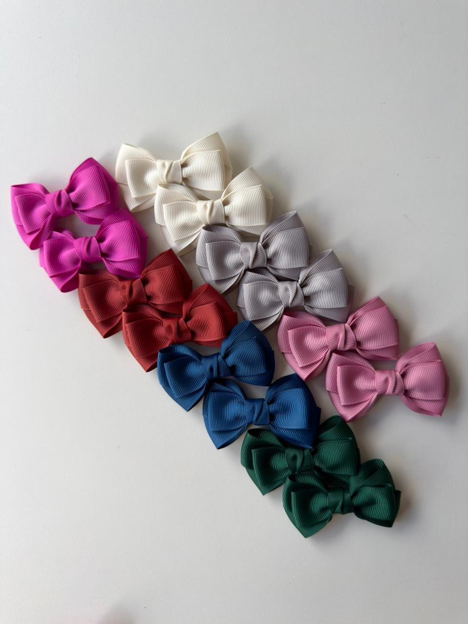 Kit 14 Laços Pequenos Gorgurão em X com Gravata no Bico de Pato PX13 - Coleção Outono/Inverno 26