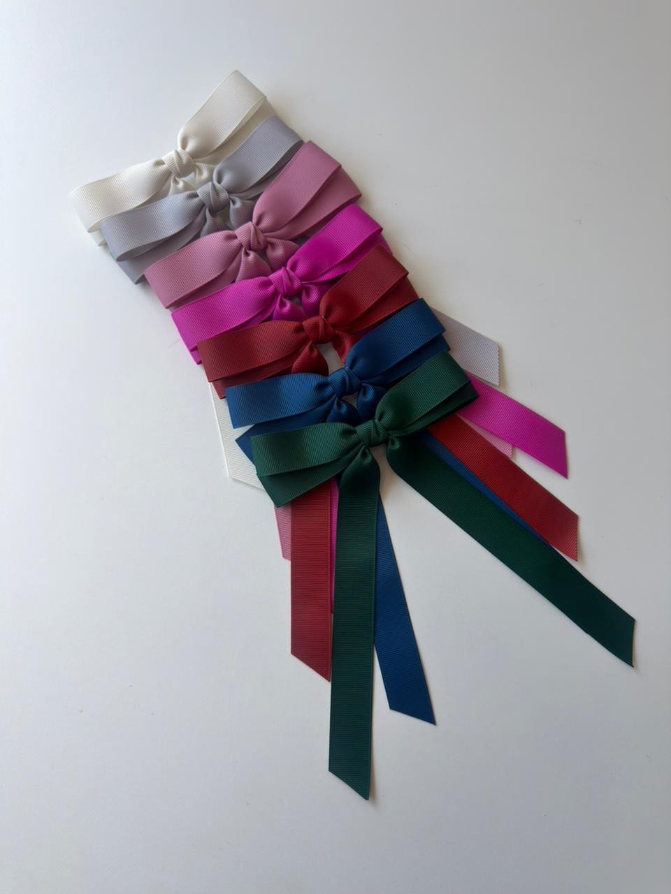 Kit 7 Laços Karen em Gorgurão na Presilha - Coleção Outono/Inverno 26