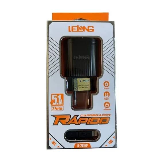 CARREGADOR LELONG IPHONE 5.1A TURBO LE-242FP