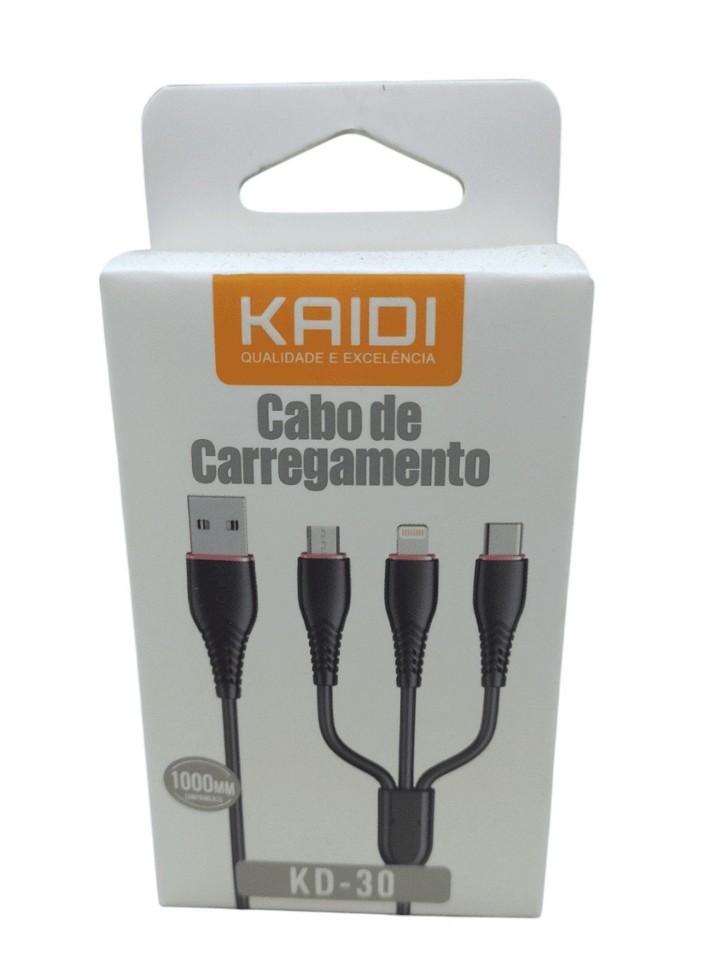 CABO DE CARREGAMENTO 3 SAÍDAS V8/TIPOC/IOS KD-30 KAIDI