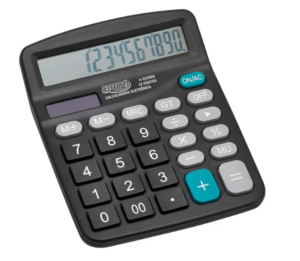 CALCULADORA ELETRÔNICA GRANDE 12 DÍGITOS  MM-837B