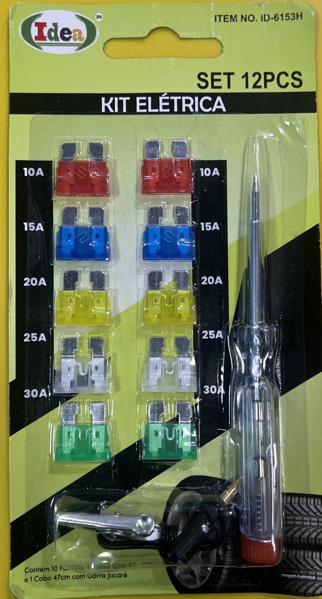 KIT FUSÍVEL ELÉTRICA 12 PEÇAS IDEA