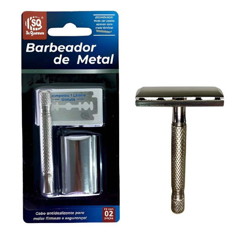 Barbeador De Metal clássico acabamento profissional Pele Sensível SQ1732