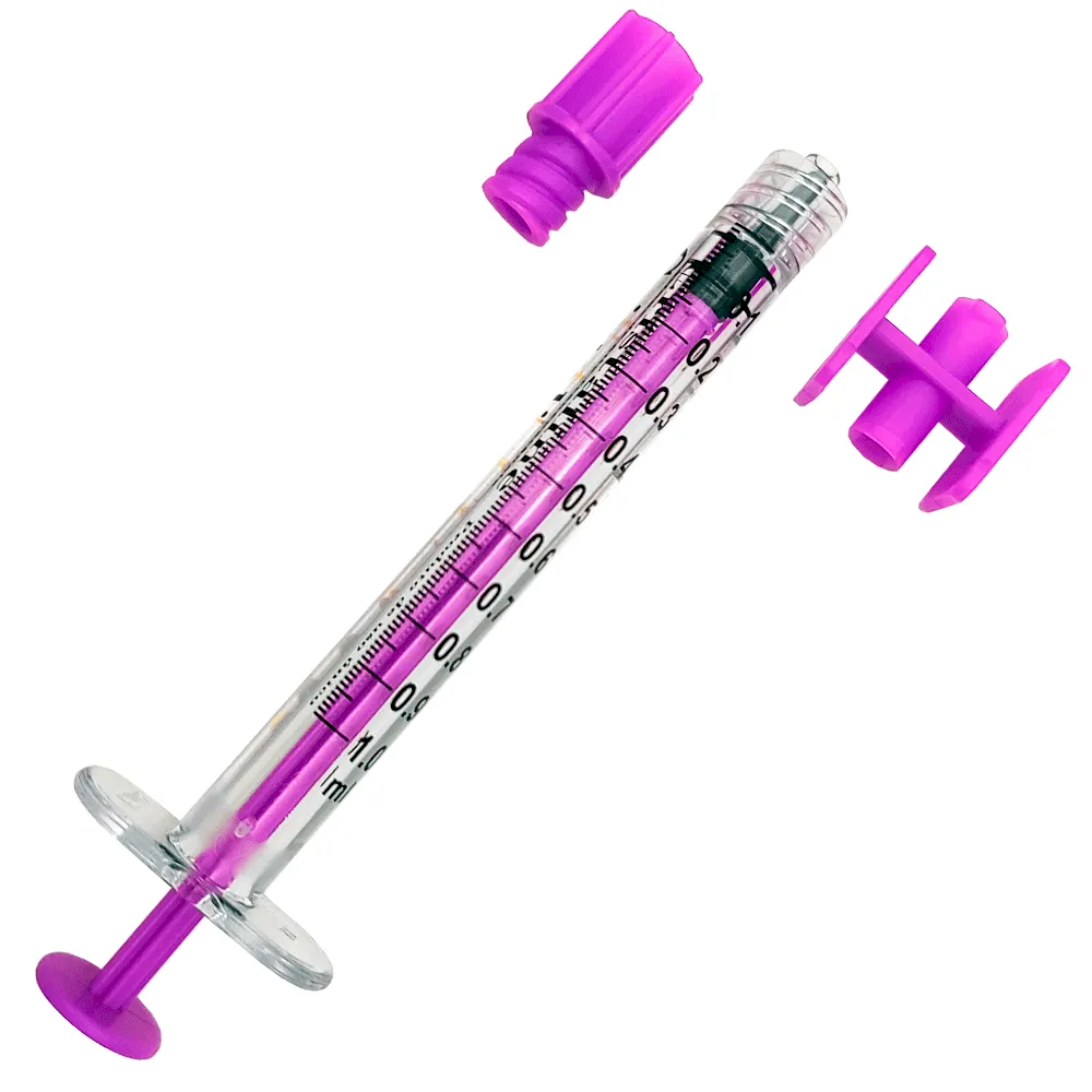 Seringa 1ml de Cristal Cristaline sem agulha - Luer Lock (rosca)