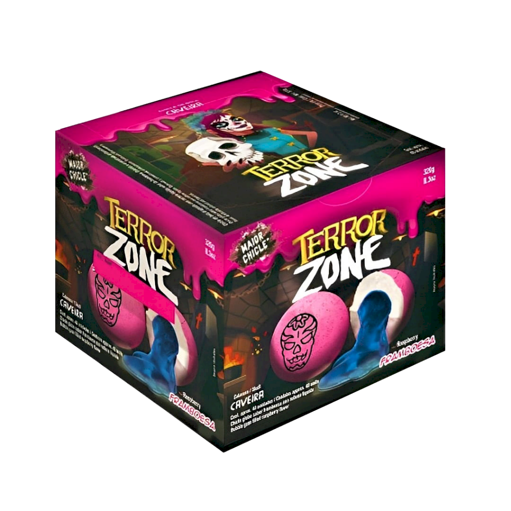 CHICLE TERROR ZONE CAVEIRA FRAMBOESA SUKEST