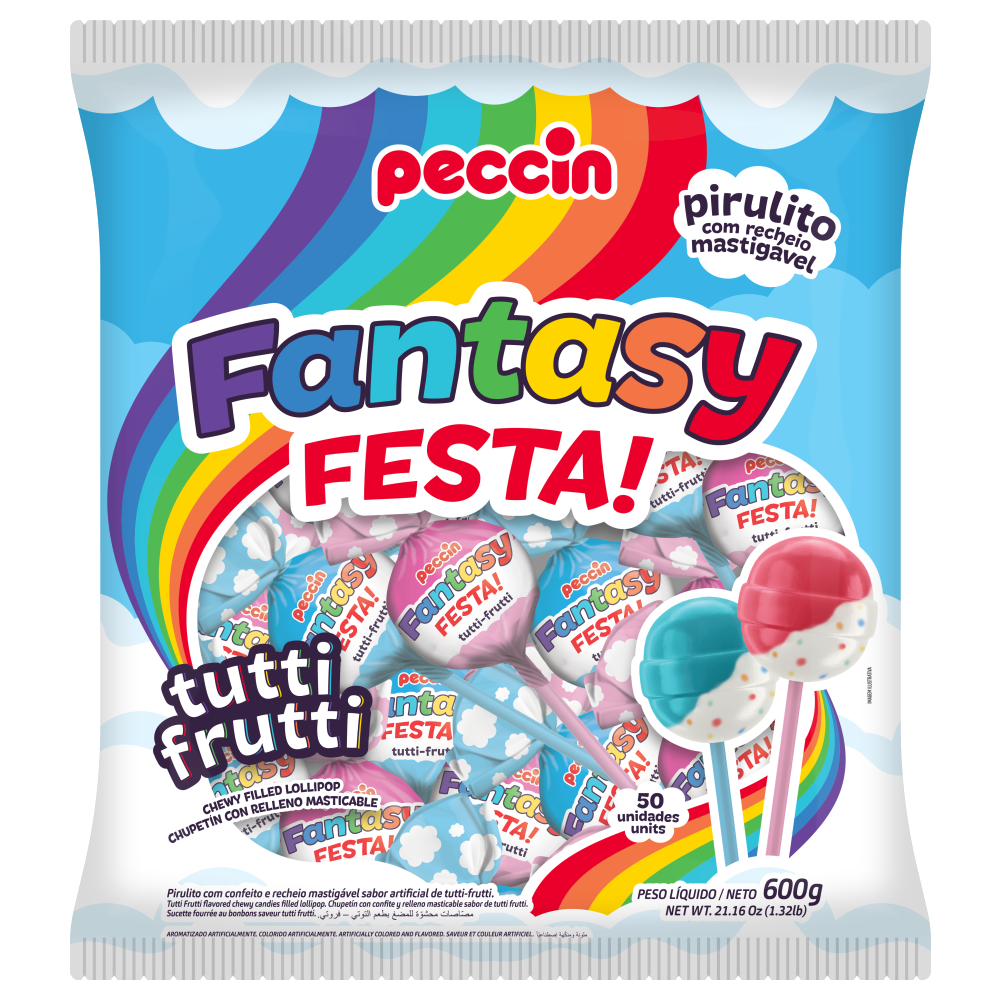 PIRULITO FANTASY FESTA TUTTI-FRUTTI PECCIN