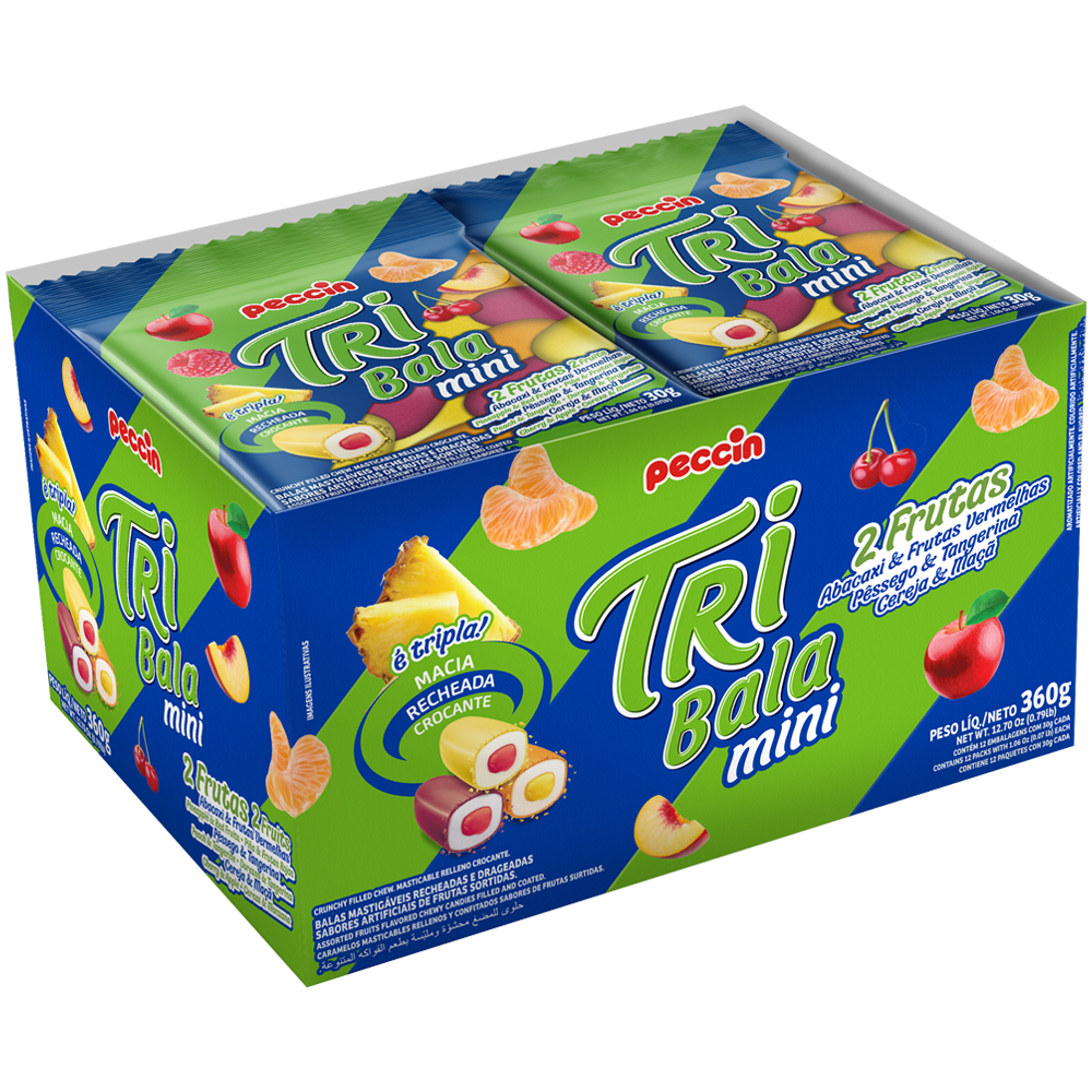 BALA TRIBALA MINI 2 FRUTAS PECCIN