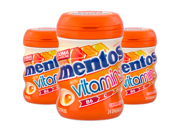 GOMA DE MASCAR MENTOS VITAMINS CITRUS