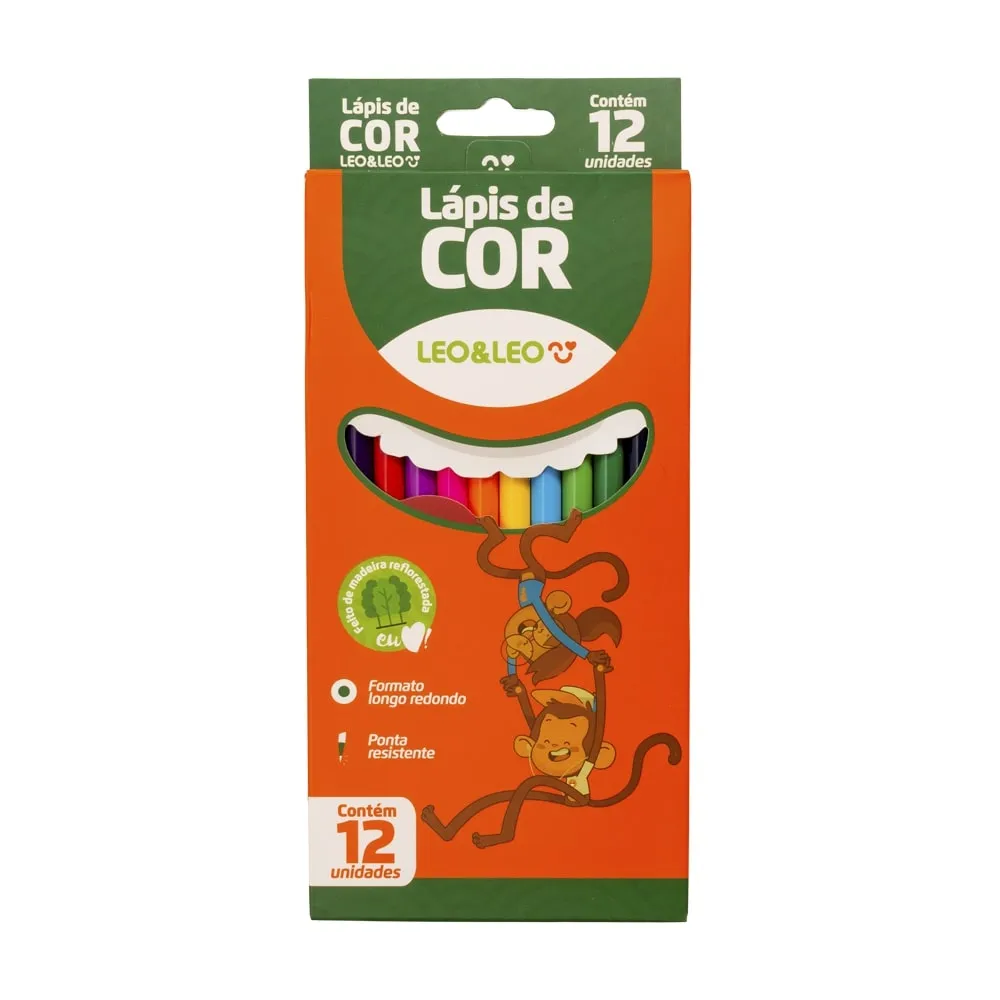 LÁPIS DE COR GRANDE REDONDO LEO&LEO