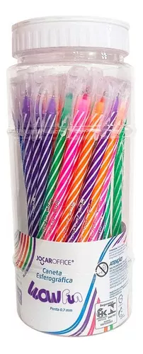 CANETA ESFEROGRÁFICA WOW 0.7 COLORIDA LEONORA
