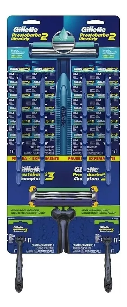 APARELHO DE BARBEAR PRETOBARBA ULTRAGRIP + CHAMPIONS