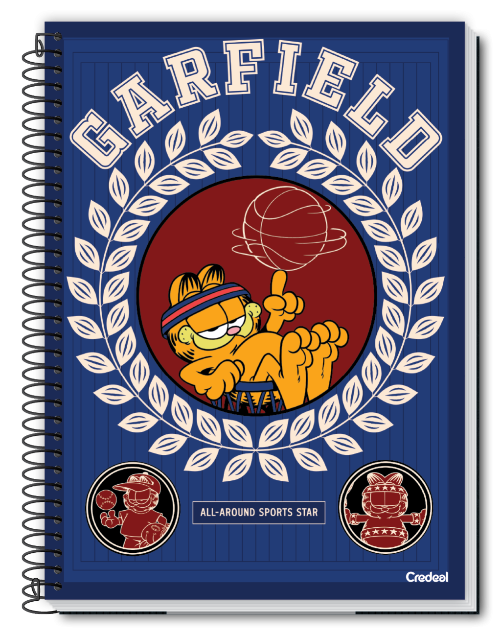 CADERNO 10 MATÉRIAS CAPA DURA GARFIELD CREDEAL (284193)