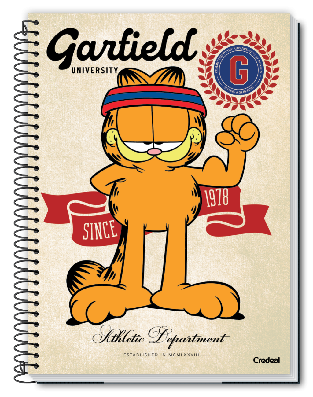 CADERNO 1 MATÉRIAS CAPA DURA GARFIELD CREDEAL (284186)