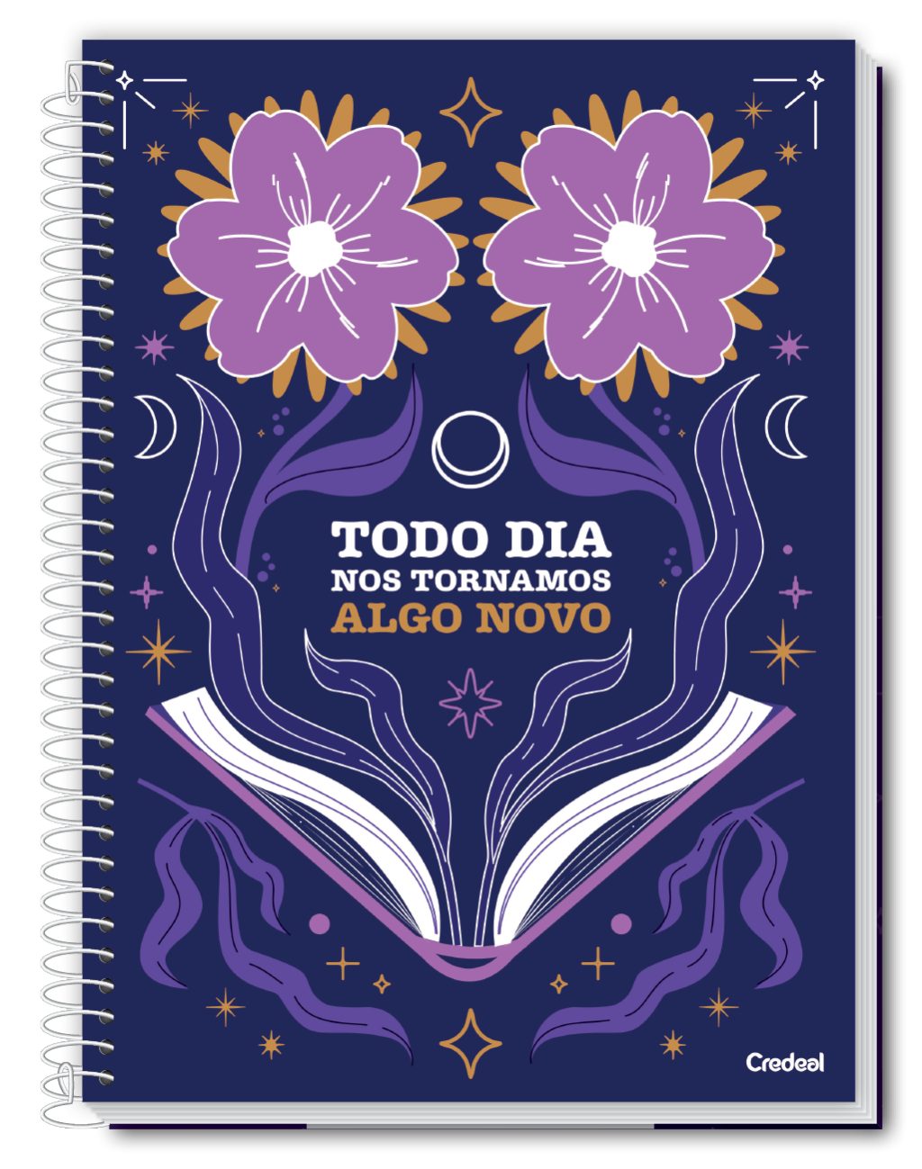 CADERNO 10 MATÉRIAS CAPA DURA A DEUSA CREDEAL (277973)