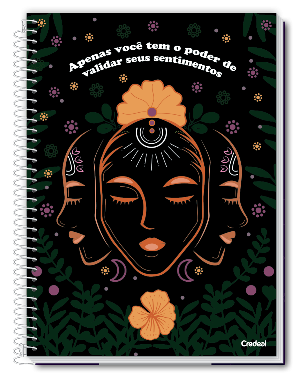 CADERNO 1 MATÉRIA CAPA DURA A DEUSA CREDEAL (277966)