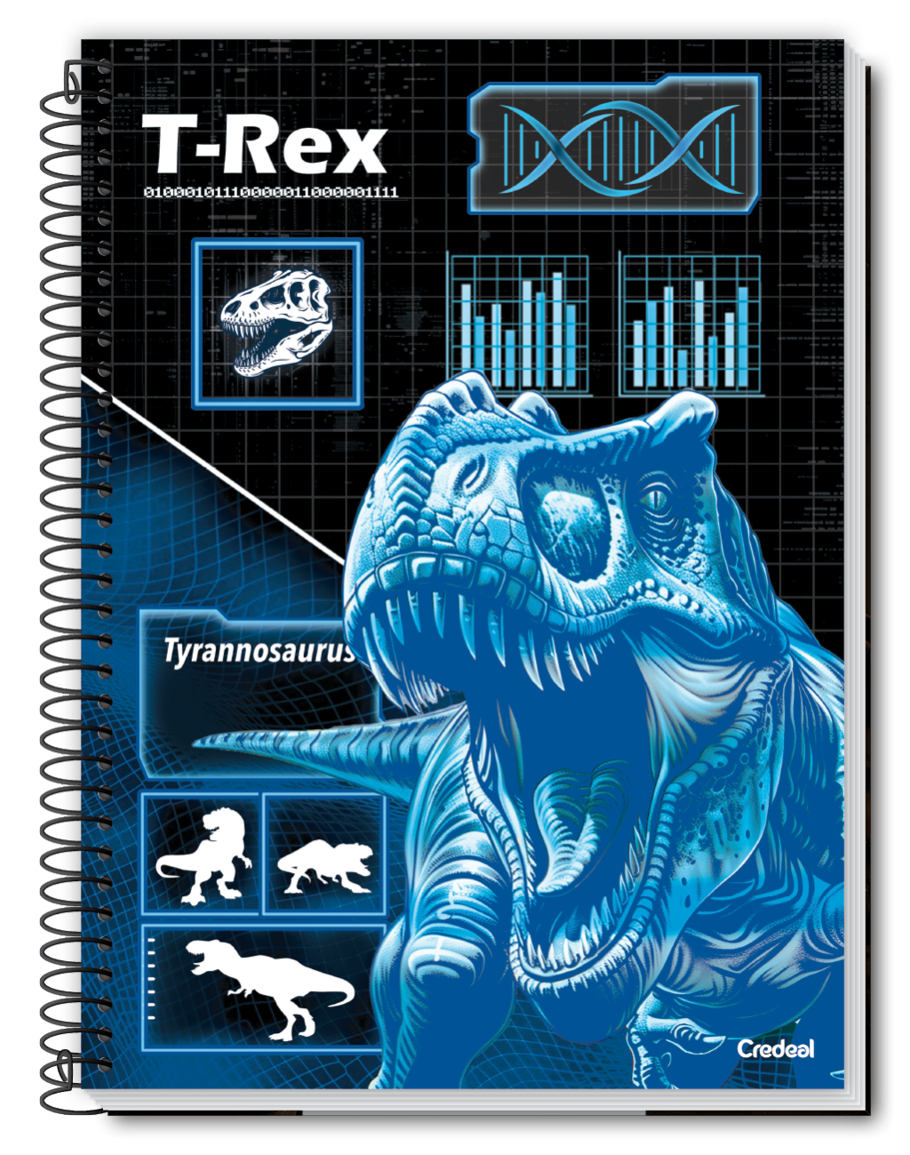 CADERNO 12 MATÉRIAS CAPA DURA SUPER DINO CREDEAL (285305)