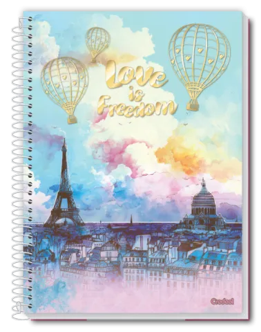 CADERNO 16 MATÉRIAS CAPA DURA BELLA CREDEAL (272343)