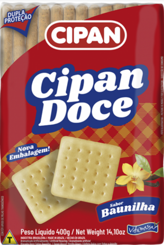 BISC. CIPAN DOCE BAUNILHA VITAMSSA 400G