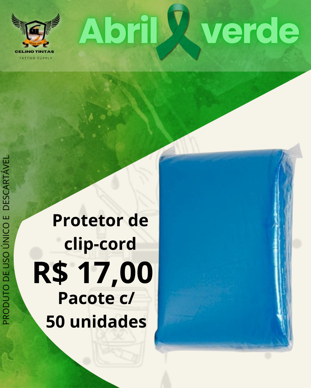 Protetor de clip cord - 50 Un