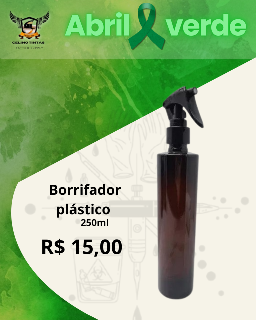 Borrifador plástico - MARROM