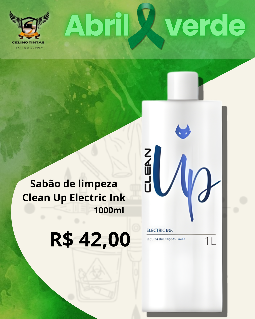 Sabão de limpeza Clean Up Electric Ink - 1000ml