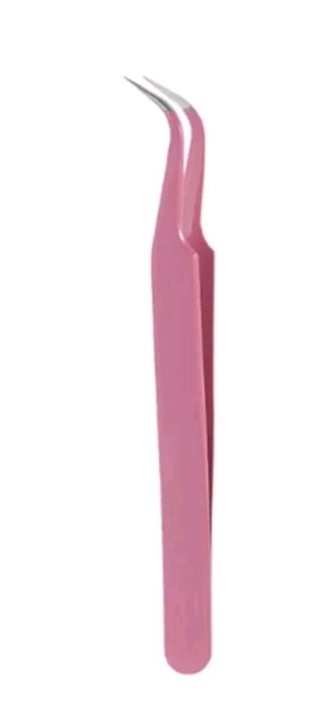 Pinça simples curva ROSA 