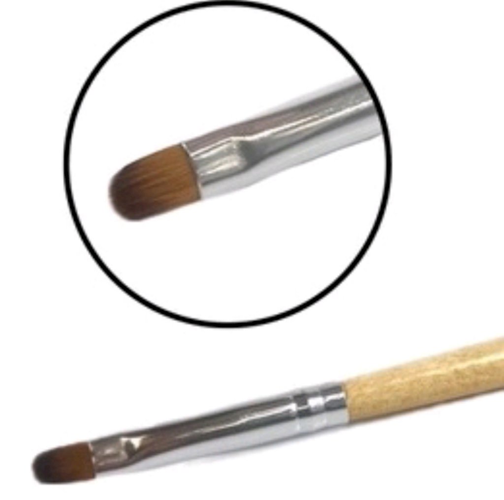 Pincel para gel N° 6 cabo madeira 