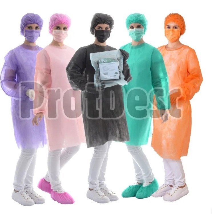 Kit 10 Aventais descartáveis Coloridos 