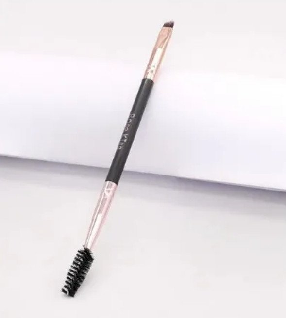 Pincel duplo para sobrancelhas preto 