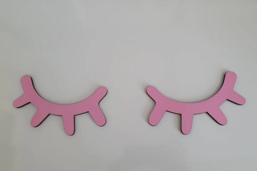 Par de cílios em MDF 