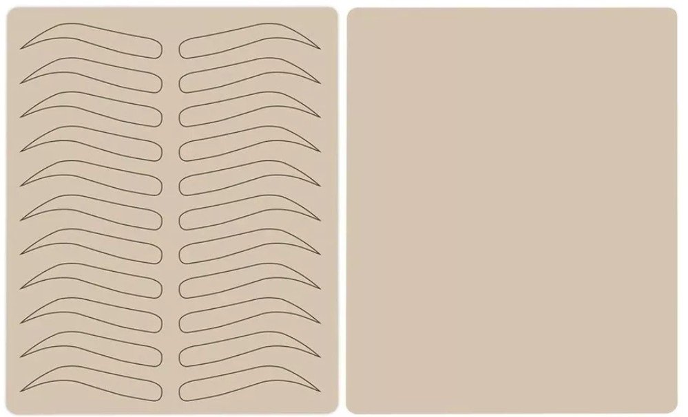 Pele sintética formato de sobrancelhas 