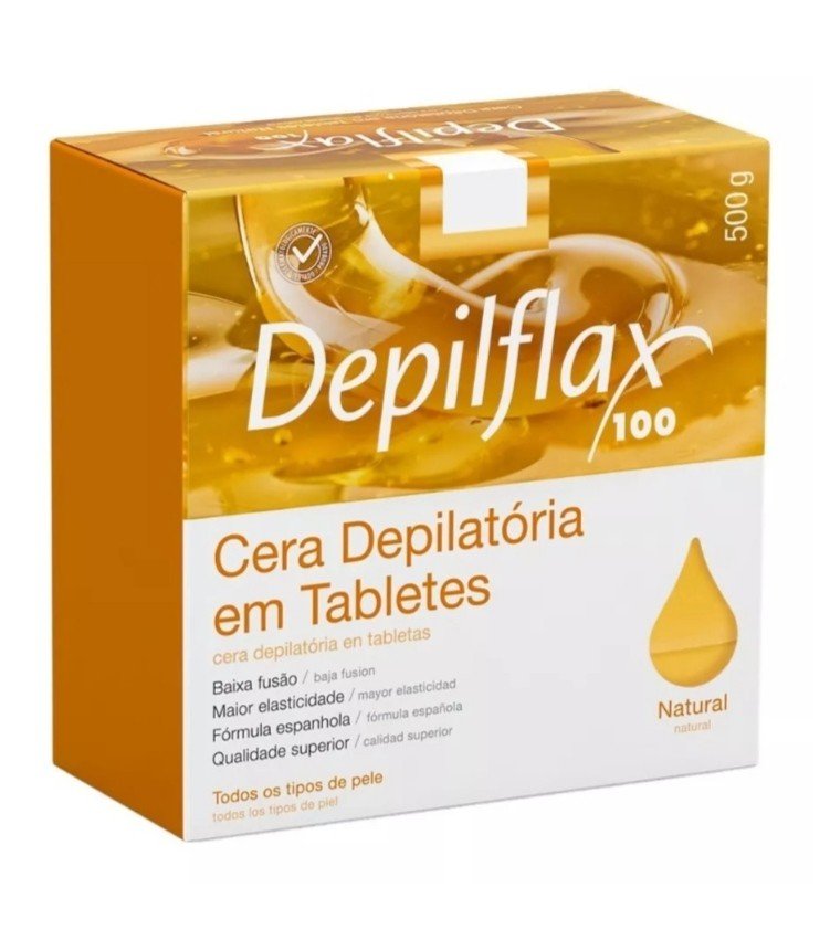 Cera quente Depilflax - Natural - 500g.