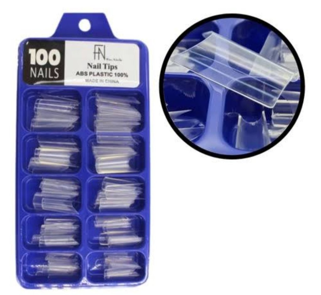 Tips de unha 100 peças   - curvatura C