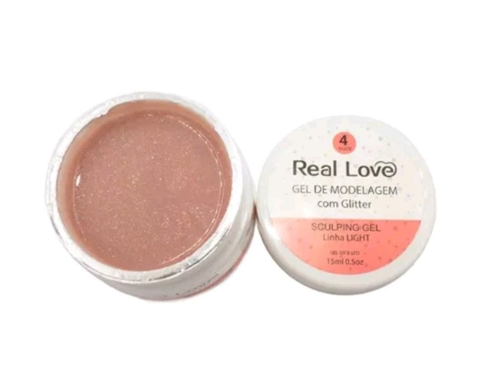 Gel Real Love com glitter 