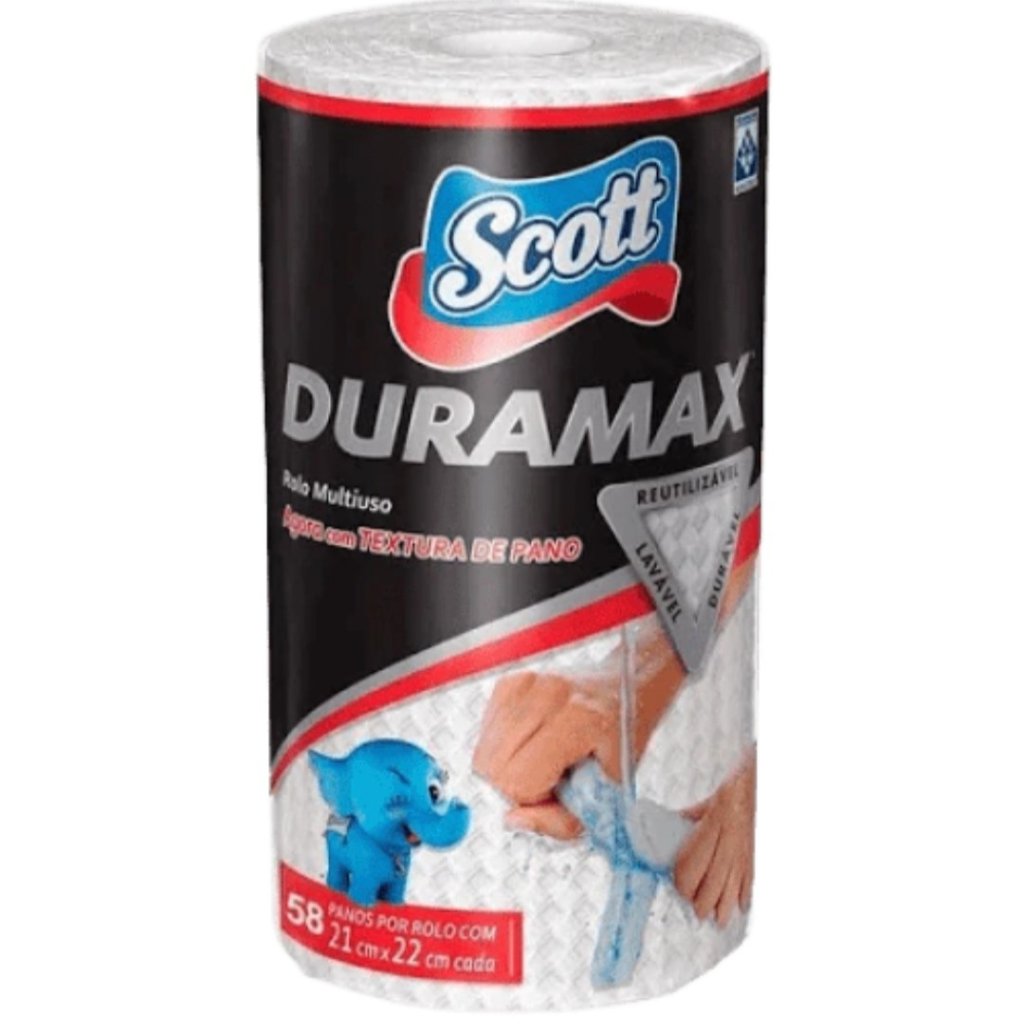 Pano de limpeza Duramax - reutilizável (58un)  