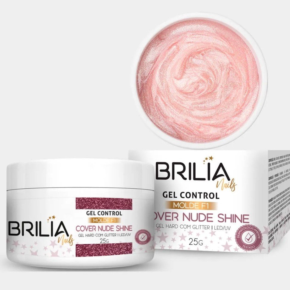 Gel com glitter Brilia - Cover nude Shine 