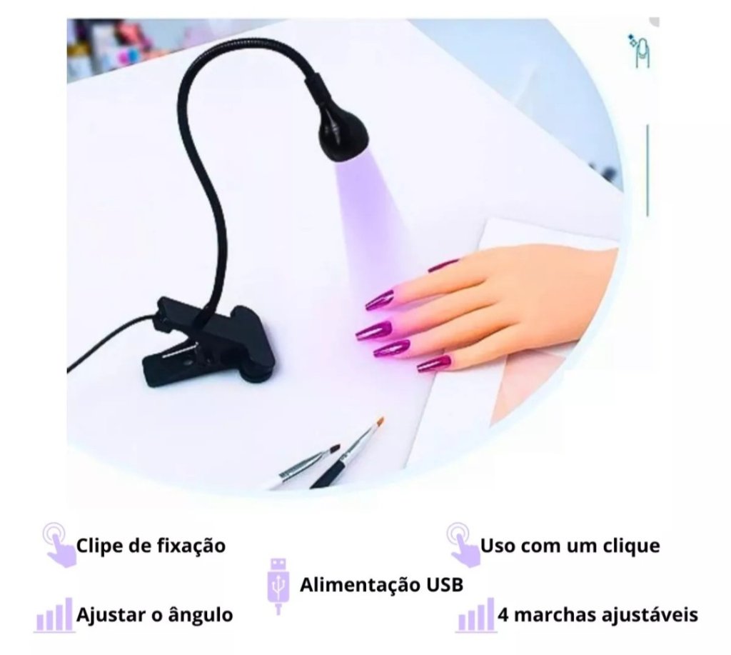 Mini Luminária Cabine - LED - articulada 