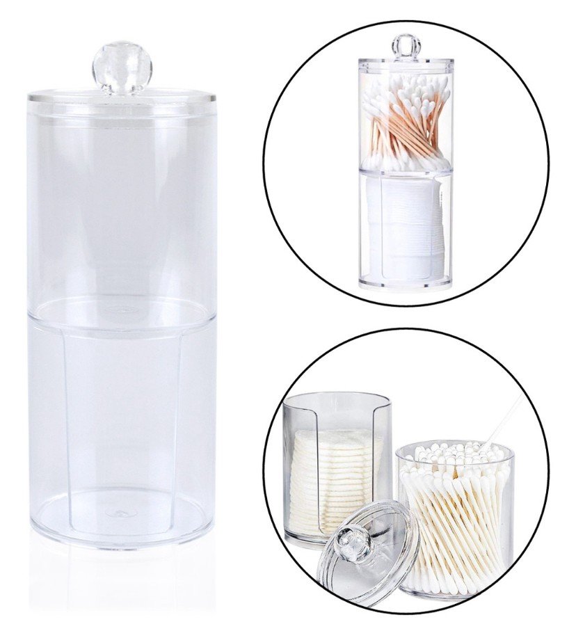 Porta Algodão e cotonetes Acrílico 