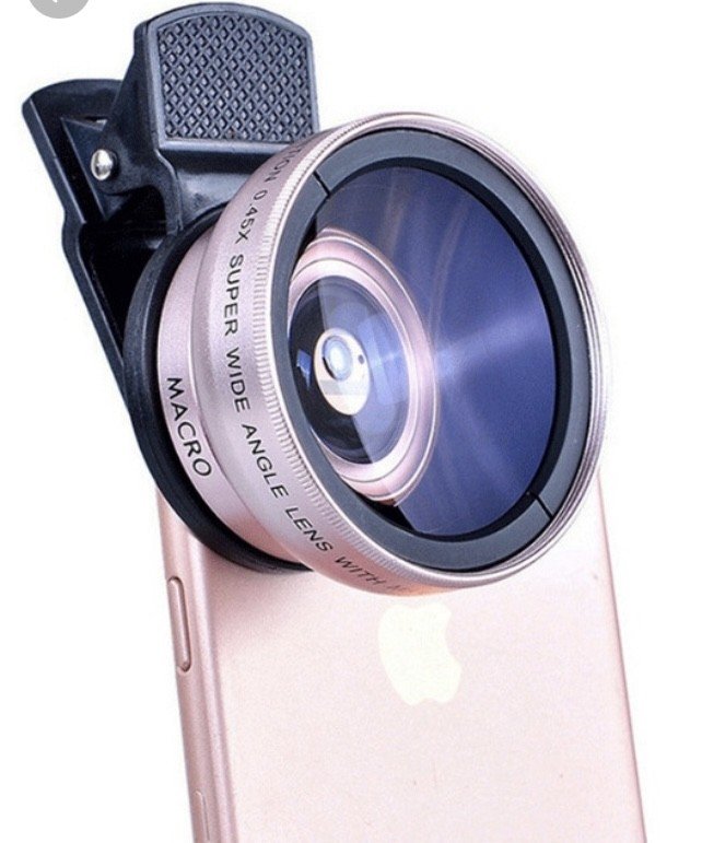 Lente macro para celular - rose gold 