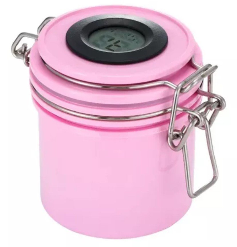 Pote hermético com higrômetro 